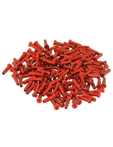 Alloy Spokes Nipples/16mm 14g Red Pack of 144.